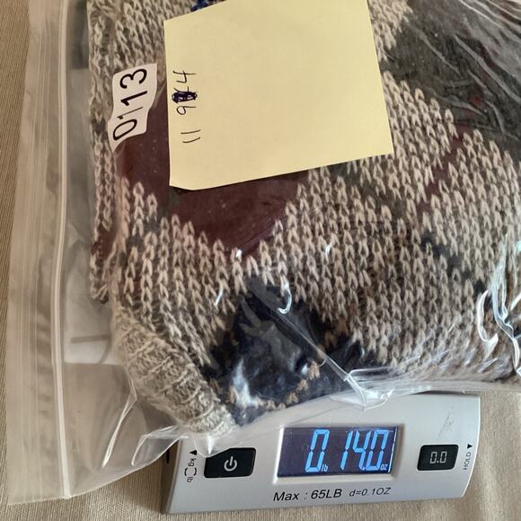 Panache Vintage 80s 90s Shetland Wool Diamond Print VNeck Sweater Sz L Academia - Picture 8 of 8